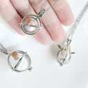 Pet Ashes Memorial Necklace, Dog Fur Ashes Keepsake Necklace, Small Pet Urn Pendant Vial Necklace for Ashes, Cat Fur Memorial Necklace Jewelry, Dog Ash Small Urn Glass Necklace (Big Planet)