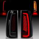 Sequential LED Tail Light for Chevy Silverado 2003-2006,with StartUp Animation, Dynamic Turn Signal, C Shaped Design Tail Lamp,Brake, Reverse Light, Plug-and-Play, Weatherproof,Somked Lens