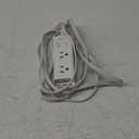 Flat Extension Cord 10 ft - Addtam Flat Plug Power Strip with 6 Outlets Extender, No Surge Protector for Cruise Ship, Dorm Room Travel Essentials, ETL Listed