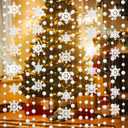 20 Pcs Snowflake Garland Winter Christmas Hanging Snowflake Decorations White Snowball Streamers Strings Xmas Wonderland Birthday Party Decorations