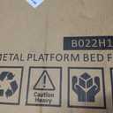 Z-hom Full Bed Frame with Wooden Headboard & Footboard,Metal Platform Bed | Heavy Duty Metal Slat Support,No Box Spring Required,Quiet Non-Slip Construction with Underbed Storage Space,Black