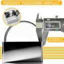 4 Pieces Square Cookie Cutters - 2inch, 2.25inch, 2.75inch, 3.15inch Stainless Steel Biscuit Cutter with Handle and Big Ring, Professional Baking Dough Cutter Tools for Cakes, Sandwiches