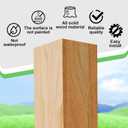 CroBlissful 2 Pcs 3.5 x 3.5 x 48 Inch Stair Post Modern Solid Red Oak Wood Blank Square Newel Post for Stairs Remodeling