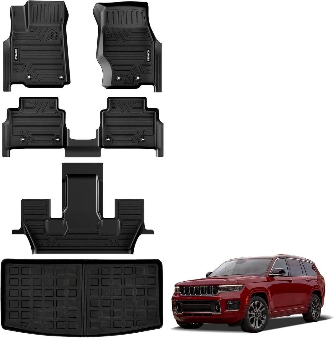 Floor Mats & Cargo Liner for 2021-2026 Jeep Grand Cherokee L 6Seats