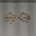 12 Pcs Thanksgiving Maple Leaf Pumpkin Wooden Plate Decor Grateful Wood Cutouts Fall Autumn Thankful Blessed Favour Gather Party Place Card Table Settings Signs for Farmhouse Dining Table (Large)