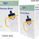 TalkTools Honey Bear Straw Cup with Handle, 7oz Soft Straw Trainer for Babies & Toddlers 4+ Months Easy-Grip, Dishwasher Safe.