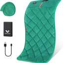 Vofuoti Portable Heating Pad, Cordless Weighted Heating Pads with Battery and 3 Heat Settings, Electric Heated Pad for for Back, Abdomen, Neck & Shoulder, Women Men, 12" x 24" (Green)