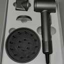 Hair Dryer, 150000 RPM Brushless Motor with 500M Negative Ions, Fast-Dry Lightweight Design, ThermoControl & Magnetic Nozzle/Diffuser, Low Noise Salon Blow Dryer for All Hair, Travel, Home