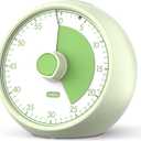 Visual Timer for Kids 60-Minute Countdown Timer with Optional Alarm, Focus Tool for ADHD & Autism, Time Management for Homework, Chores, Office, Kitchen, Teaching & Study Routines (Light Green)