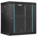 VEVOR 12U Wall Mount Network Cabinet, 15.5'' Deep Server Rack Cabinet Enclosure, 200 lbs Max. Ground-Mounted Load Capacity, with Locking Glass Door Side Panels, for IT Equipment, A/V Devices