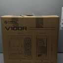 Lian Li V100 ATX Mid-Tower PC Case, 4 x 120mm ARGB PWM Fans Pre-Installed, LED RGB Strip, Display Platform with Tempered Glass, Support 420mm GPUs, 360mm Radiator, Optimized Airflow - Black (V100RX)