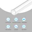 MECCANIXITY Acrylic Pipe Clear Rigid Round Tube 16mm(5/8") ID 20mm(0.8") OD 18" for Lamps and Lanterns, Water Cooling System 2pcs