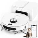 SHELIKI Robot Vacuum and Mop Combo, 3-in-1 Robotic Vacuums Cleaner with 70-Day Self-Emptying Base, LiDAR Navigation Smart Mapping & Strong 6000Pa Suction, for Pet Hair, Hard Floor, Carpet