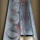 Bathroom Light Fixtures 4-Lights, HWH Brushed Gold Vanity Light Modern Bathroom Vanity Lights Over Mirror, 26'' Antique Brass Vanity Light with Frosted White Bell-Shaped Fluted Glass, 5HZG106B-4W BG