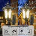 Outdoor Light Fixtures Wall Mount, Waterproof Exterior Wall Lanterns with Waer Ripple Glass, Outside Sconces, Front Porch Lights for House Garage Doorway Patio
