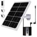 Solar Panel for Security Camera 2 in 1 Port 10W Ring Camera Solar Charger Compatible with Ring Spotlight & Stick Up Outdoor Cam Battery, IP65 Waterproof &16.4ft Long Cable with USB-C/DC Ports