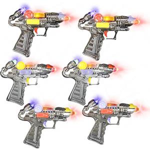 Ranger Hand-Gun Toy Set with Flashing Lights and Sounds by ArtCreativity, 6 Cool Futuristic Handguns, Pretend Play Toy Gun, Great Party Favor - Gift for Boys and Girls, Batteries Included
