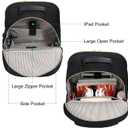 LOVEVOOK Large Travel Backpack Women with 17.3-inch Laptop Compartment, Work Business Computer Carry On Backpack Purse, Hiking Backpack Waterproof Outdoor Sports Rucksack Bag, Black