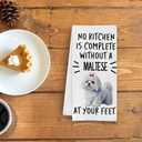 Maltese Dog Dish Tea Towels, 16x24 Inch, 100% Cotton Waffle Weave, Absorbent & Fast Drying, Perfect for Kitchen Decor & Gifts