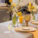 Wedding Table Numbers 1-20 with Holders, 5 x 7 Inch Transparent Acrylic Reception Table Signs Golden Letters, Number Cards for Party, Restaurant