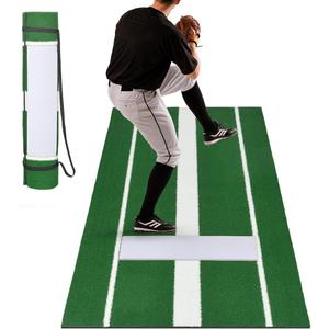 Softball Pitching Mat Baseball Hitting Mat Pitching Mound Anti-Slip Pitch Practice Mat, 5.9X3FT