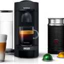 Nespresso Vertuo Plus Deluxe Coffee and Espresso Maker by De'Longhi, Matte Black with Aeroccino Milk Frother