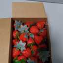 CLESDF Fake Red Strawberries, 40Pcs Artificial Lifelike Fruit Plastic Strawberries for Home Kitchen Party Decor Photography Prop