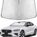 EcoNour Windshield Sunshade Compatible for Volvo S60 2019-2023 2024 2025, Sun Visor for Front Windshield & Window Sun Shade Cover, UV Heat Blocker & Protector, Car Accessories