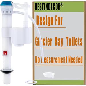 Toilet Flusher Replacement Kit for Glacier Bay  Glacier Bay Toilet Parts,Toilet Repair Kit Inside Tank,Adjustable Fill Valve Replacement Kit for Flapper Toilets