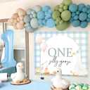 Blue One Silly Goose Backdrop for 1st Birthday Decorations Silly Goose Balloons Banner Goose First Birthday Party Baby Shower Decor Party Supplies