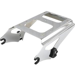 YHMOTO Detachable Two 2-Up Tour Pack Pak Mounting Luggage Rack for Harley Touring Road King Street Glide Road Glide 2009-2013 (Black or Chorme) (Chrome)