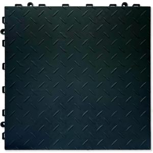 Interlocking Garage Floor Tiles,Heavy-Duty,Non-Slip,High-Impact,Easy Clean,Polypropylene Tool-Free Snap Together for Garage,Basement,Repair Shops,Workshop(Black 22 Pack 16"x16"x0.71")