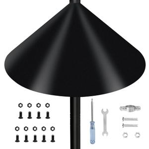 Wider Squirrel Baffle for Bird Feeder Pole, Raccoons Rodents Guard Stopper for Outside Shepherd Hooks, Easy Assembly Baffle for Bird Feeding Pole (19Inch 1 Pack Black) Wider Squirrel Baffle for Bird Feeder Pole, Raccoons Rodents Guard Stopper for Outside Shepherd Hooks, Easy Assembly Baffle for Bird Feeding Pole (19Inch 1 Pack Black)