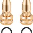 Feekoon 2 Pack Brass Adjustable Nozzle Replacement Compatible with Roundup 181331, All Brass Screw on Cone Nozzle Repair Kit having Gaskets Compatible with Scotts, Roundup, Smith Lawn, Garden Sprayer