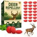 Powerful Deer Repellent Balls, Pest Repellent 24-Pack Deer Repellent for Garden & Outdoor Use, Natural Peppermint Oil Deer Deterrent to Keep Deer Away from Garden, Yard