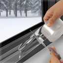 Transparent Window Weather Sealing Tape - 2-Inch x 33 Feet, Airtight Insulation Tape That Blocks Drafts, No Residue Removable Adhesive