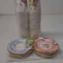 160 Pcs Floral Paper Tea Cups and Saucers 7 OZ Disposable Paper Tea Cups with Handle and Plates for Tea Party Decoration Birthday Baby Shower Bridal Wedding Mother's Day