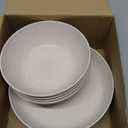 Grow Forward Wheat Straw Kids Plates and Bowls Sets - 8-Piece Unbreakable Dishwasher & Microwave Safe Plastic Plates for Kids - Reusable Non Toxic BPA-Free Dinnerware for Children - Sahara