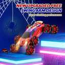 8WD Remote Control Car, 2.4Ghz RC Cars with Spray & Cool Light, Kids Toys Electroplating Process Transform Drift Climbing Car, Boys Toys for Age 4-6 7 8-13 Year Old (red-Blue)