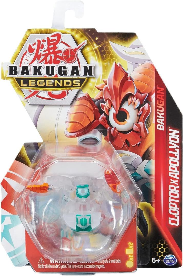 Bakugan Legends 2023 Cloptor x Apollyon 2-inch Core Collectible Figure and Trading Cards
