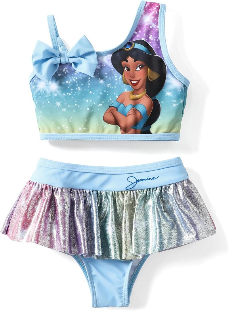 Disney Princess Moana Ariel Mickey and Friends Toddler Girls 2 Piece Tankini Bathing Suits Summer Rash Guard Swimwear
