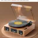Full-Size Vintage 3-Speeds Record Player with Built-in Speakers