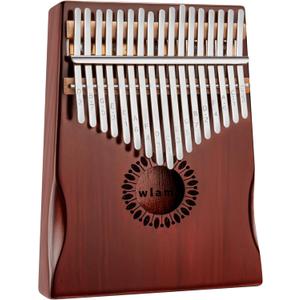 Kalimba Thumb Piano 17 Keys, Portable Mbira Finger Piano Gifts for Kids and Adults Beginners (Cocoa Brown)