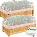 2 Pack Garden Netting for Raised Beds, 37.4" x 19.6" x 19.6" Garden Bed Insect Bird Netting Cover, Raised Garden Bed Plant Cover Mesh Pest Barrier Screen for Protecting Vegetables Fruits Flowers