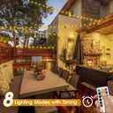 Heceltt 2 Pack Total 2000 LED Christmas Lights Outdoor,Green Wire Outdoor Fairy Lights Plug in Waterproof 8 Modes and Timer Memory Function for Xmas Wedding Party Holiday Patio Decor (Warm White)