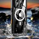 Oterkin Waterproof Case for iPhone 16 Pro Case Compatible with MagSafe, 360 Full Body Rugged 16 Pro Phone Case with Built-in HD Screen & Lens Protector [12FT Military Grade] Case (Black)