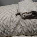 Litanika King Size Comforter Set Beige, 3 Pieces Cream Tufted Boho Farmhouse Bedding Comforter Sets, Lightweight Fluffy Comforter Bed Set for All Season (104x90In Comforter and 2 Pillowcases)