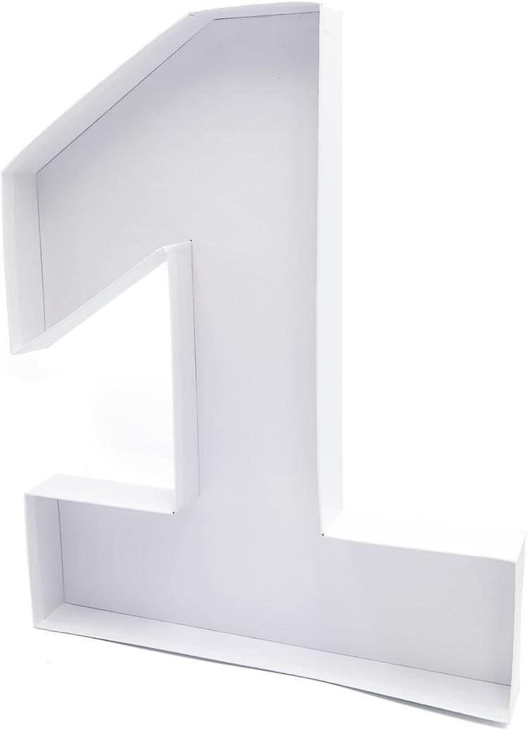 WENPACK 15" Fillable Cardboard Number Charcuterie Tray Paper Mache Sweet Cupcake Birthday Box (1)