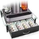 Cocktail Beverage Storage Drawer for Bartesian Capsules, Cocktail Pod Holder Organizer for Bartesian Cocktail Machine Compatible with BEV by Black & Decker Cocktail Machine, Holds Up to 36 Capsules