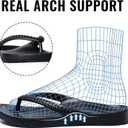 Litfun Women's Arch Support Flip Flops for Plantar Fasciitis Orthopedic Thong Sandals Comfortable Summer Beach Pool Slides, Size EU 39